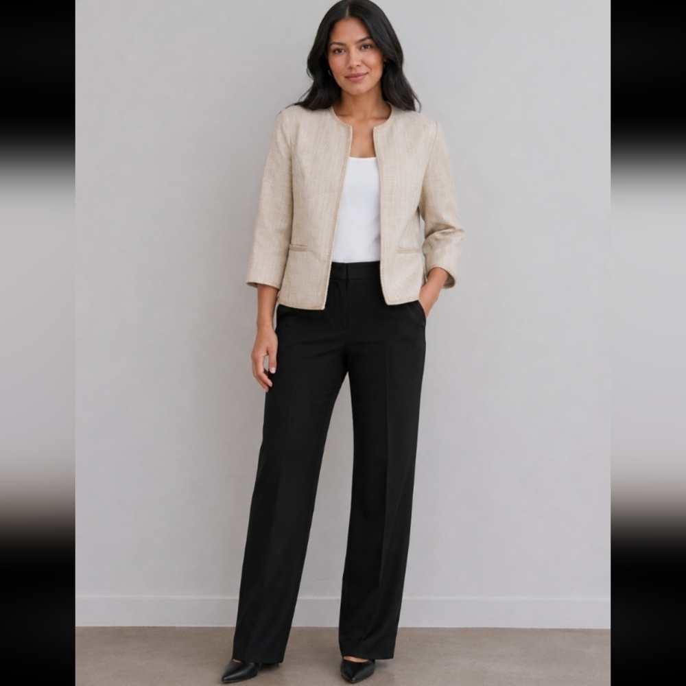 Amanda Smith Petite textured blazer3/4 sleeve 8P